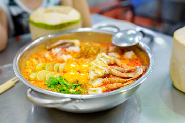 Largest soup in Bangkok called Tom Yam Mama noodles soup