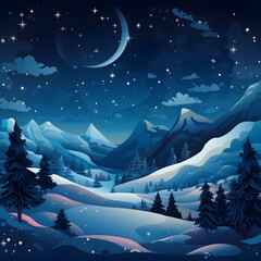 Poster background of Christmas night