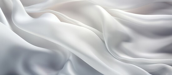 Silky fabric texture with flowing white waves Vertical wedding decor backdrop - obrazy, fototapety, plakaty