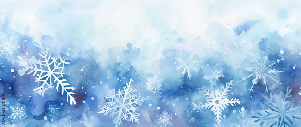 Poster christmas snowflake background generative ai