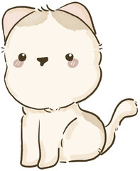 Illustration of cat sitting