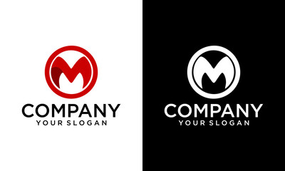 Letter M logo icon design template elements