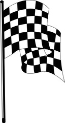 Vector black and white checkered auto racing flags and finishing tape vector set	