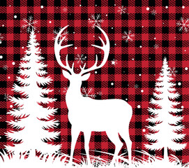 Dekokissen Christmas and New Year pattern at Buffalo Plaid. Festive background for design and print