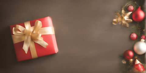 Fototapeta na wymiar Happy Gift Box for Important Days on christmas day and happy new year. Christmas tree, Xmas eve, Boxing day, New year celebration, happy new year concept. AI Generative.