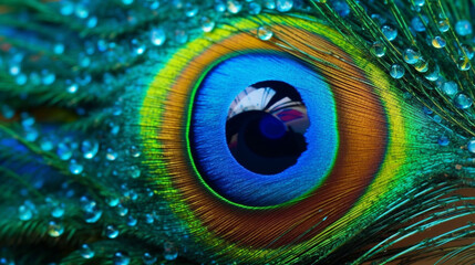 Obraz premium A close up of peacock Whispers UHD wallpaper Stock Photographic Image