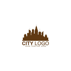 Obraz premium Skyline and City Logo Template. Eco Buildings Vector Design. Cityscape Illustration