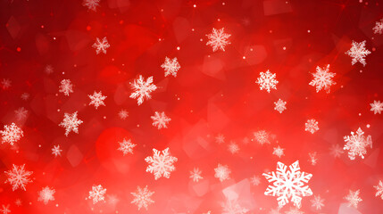 Fototapeta na wymiar red abstract Christmas background with snowflakes
