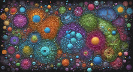 Revealing the Microbial Universe: An Intricate Abstract Exploration