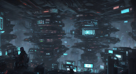 Underground Cyber Sanctuary: Gathering of Hackers in a Dystopian City