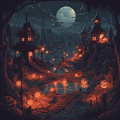 scary halloween background