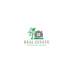 Natural real Estate simple logo design-Real estate logo