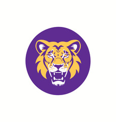 Lion head logo vector for gaming and logos