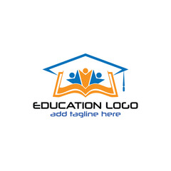 online education logo design vector