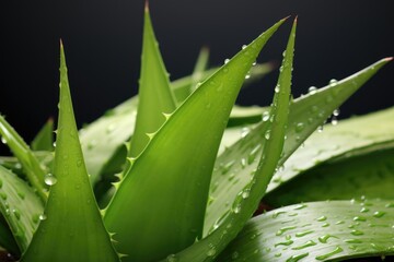 A detailed view of a plant with glistening water droplets. Perfect for showcasing the beauty of nature and the importance of water conservation.