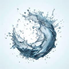 water splash isolated on white background