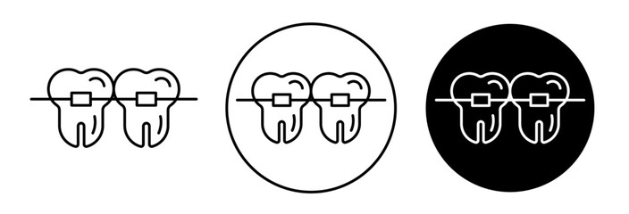 Braces icon set. vector symbol illustration.
