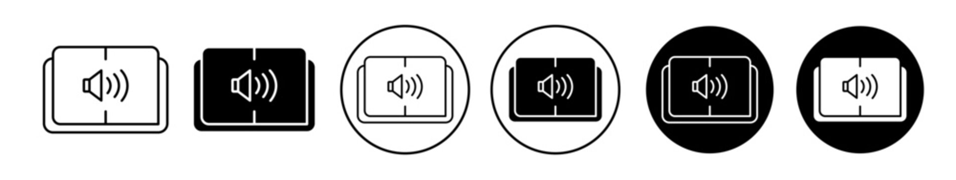 audio book icon set. vector symbol illustration.