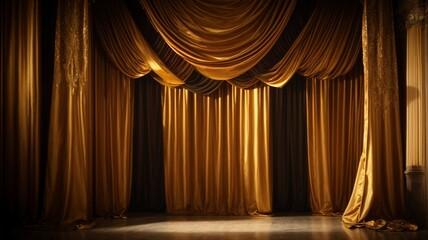 curtains with spotlight