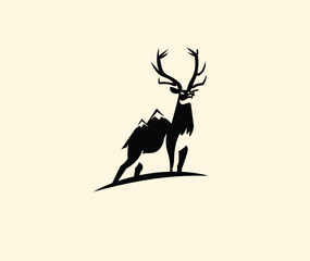 Deer with Mountain logo