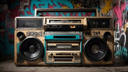vintage radio cassette recorder
