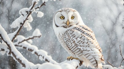 snowy owl in winter