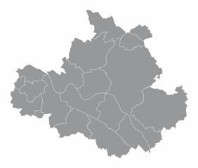 Fototapeta premium Dresden administrative map