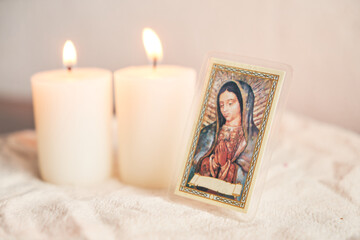Image of our lady the virgin of guadalupe, an important religious figure in mexico.