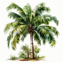 Obraz premium watercolor Palm Tree clipart, generative ai