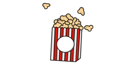 animated video of moving popcorn