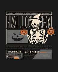 Halloween T-shirts Design in Streetwear, Streetwear design vector