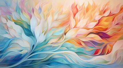 Fototapeta premium Abstract colorful background with waves, organic art full background