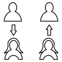  person line icon,  person vector, team, business, people, female, group, person, office, work, teamwork, woman, men, male, adult, businesswoman, young, businessman, vector, illustration, isolated, sm