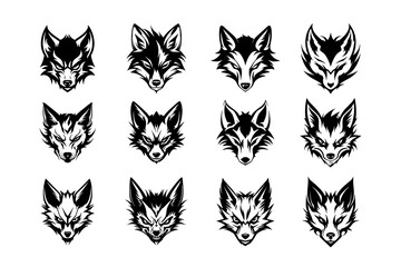 Head Wolf Vector Collection
