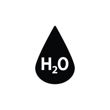 water drop icon vector H2O icon 