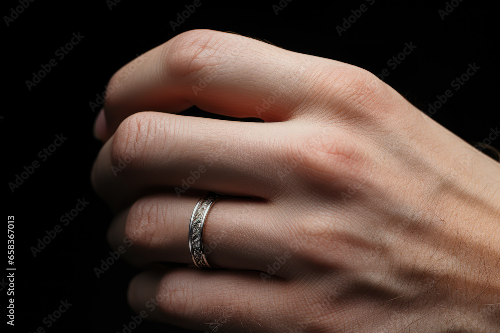 Poster a close-up of intertwined fingers, showcasing the intimate connection and physical affection of love