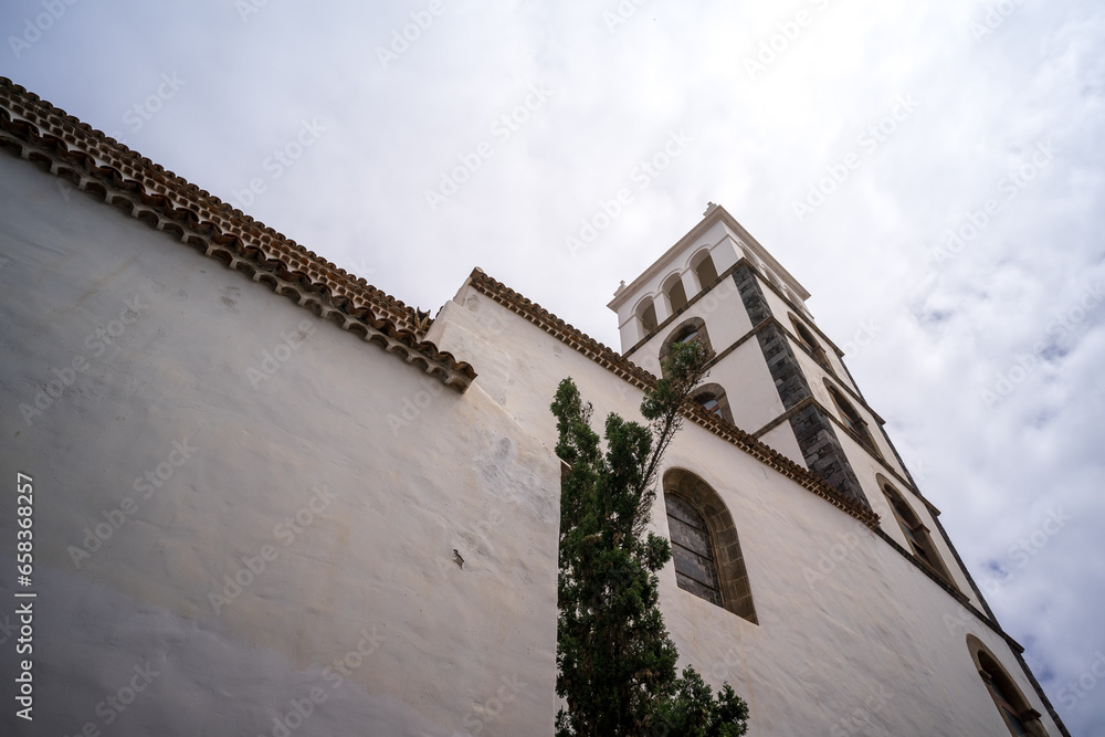 Poster the bell tower of church of santa ana (iglesia de santa ana). the small town of garachico on the nor