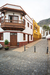 Old streets of the ancient town of Garachico, on the northern coast of Tenerie. Canary Islands. Spain.