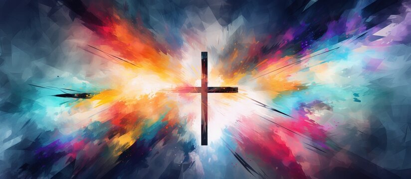 Colorful modern Christian abstract background