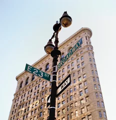 Rolgordijnen Flatiron Building - New York City - USA Landmark © robepco