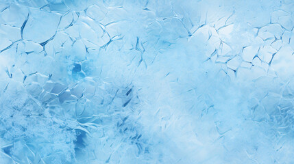 An icy texture defines the background, with a frozen window adding to the wintry feel.. - obrazy, fototapety, plakaty