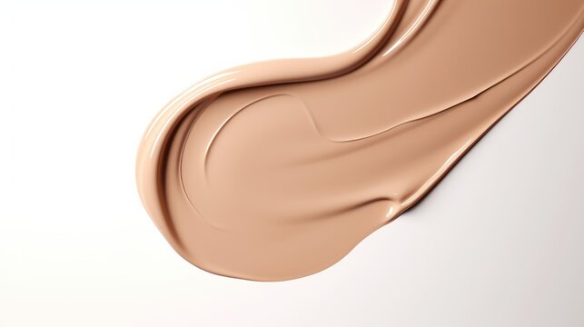 Liquid foundation isolated on white