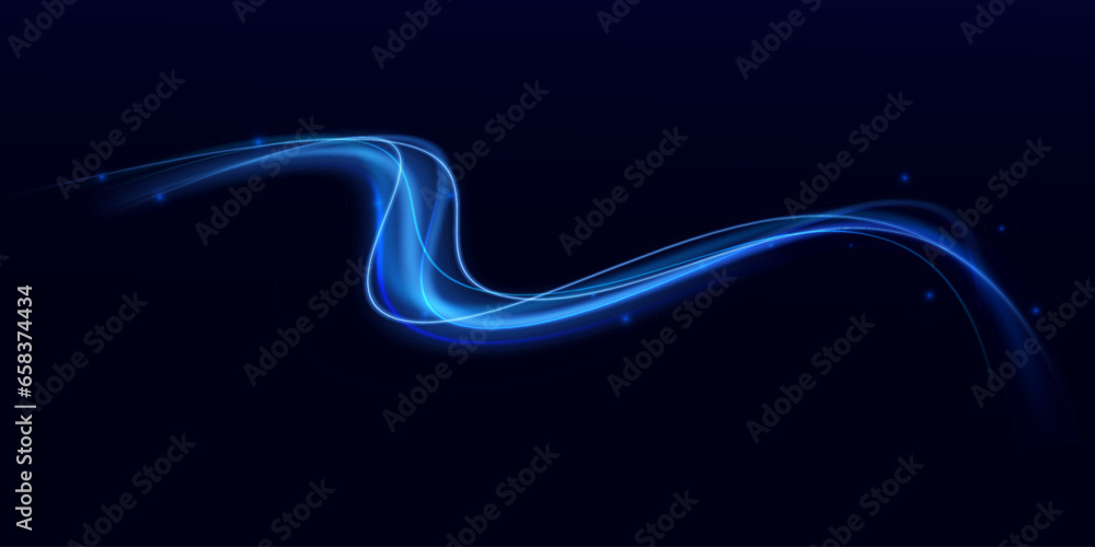 Canvas Prints luminous blue lines png of speed. light glowing effect png. abstract motion lines
