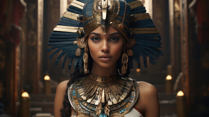 The world of ancient Egypt: Queens, pharaohs, and golden sarcophagi for mummies, Generative AI