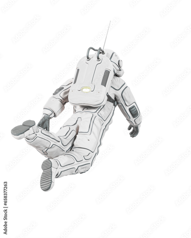 Wall mural astronaut is floating forward on rear view