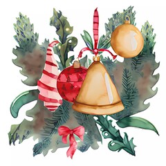 watercolor Christmas  vibe illustration clipart