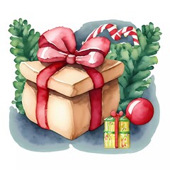 watercolor Christmas  vibe illustration clipart 