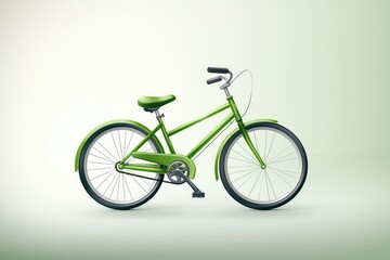 Fototapeta premium World Bicycle Day Celebrated With Green Bicycle. Сoncept World Bicycle Day, Green Bicycle, Sustainable Transportation, Health And Fitness