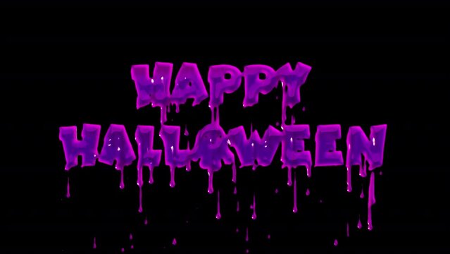halloween text animation