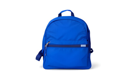 blue backpack isolated on white background